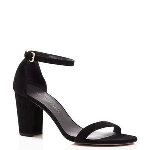 Stuart Weitzman Suede Nearly Nude Sandals